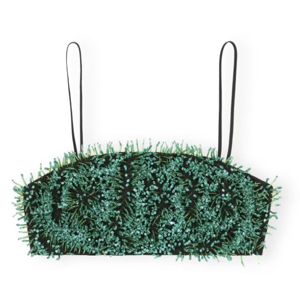 GANNI top groen