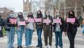 demonstratie vrouwen - geweld tegen vrouwen door mannen