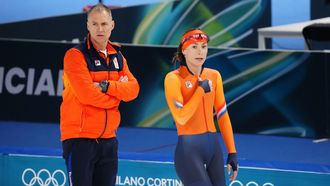 Femke Kok Dennis van der Gun en Femke Kok (NED) tijdens een training tijdens de Olympische Winter Spelen in het Milano Speed Skating Stadium op 9 februari 2026 in Milaan, Italie