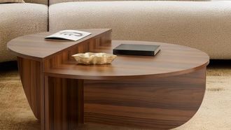 Ronde salontafel met twee niveaus