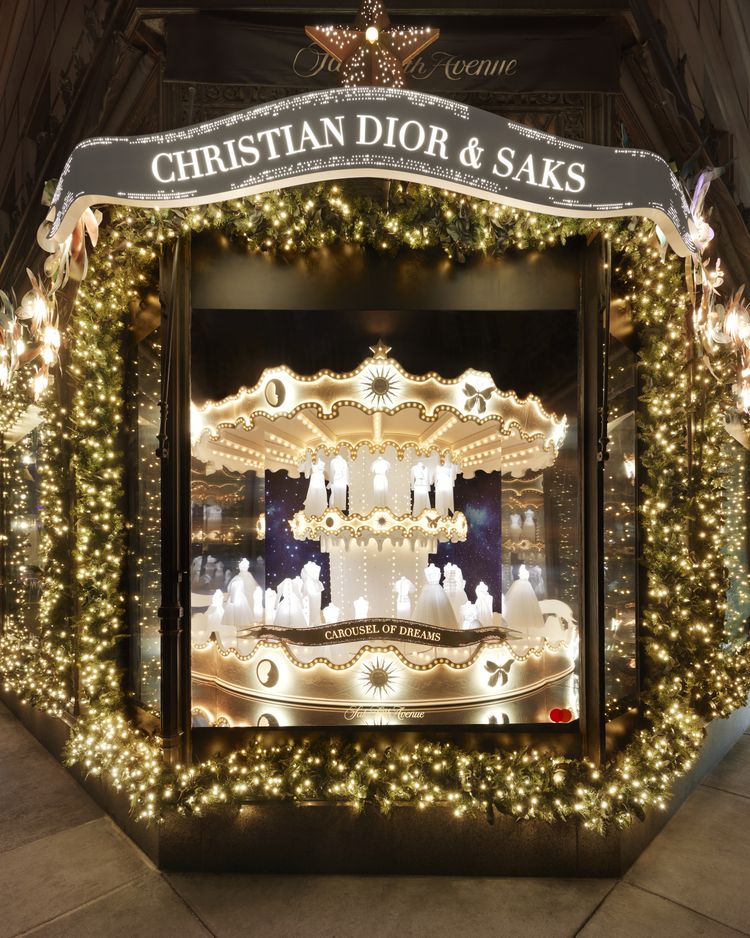 Dior’s Carousel of Dreams at Saks Holiday Window & Light Show Unveiling