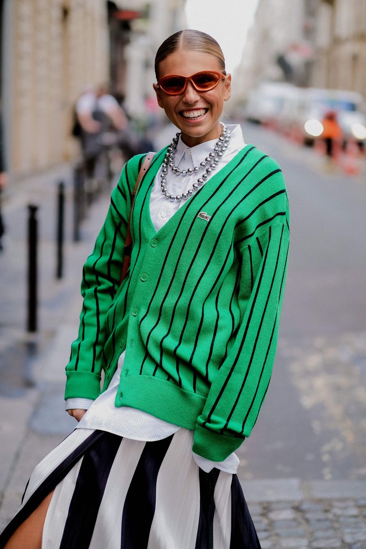 Street style, Rita Montezuma arriving at Lacoste Spring Summer 2025 show, held at rue du Faubourg Poissonniere, Paris, France, on October 1st, 2024. Photo by Marie-Paola Bertrand-Hillion/ABACAPRESS.COM