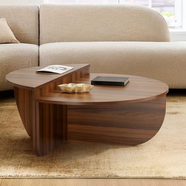 Ronde salontafel met twee niveaus