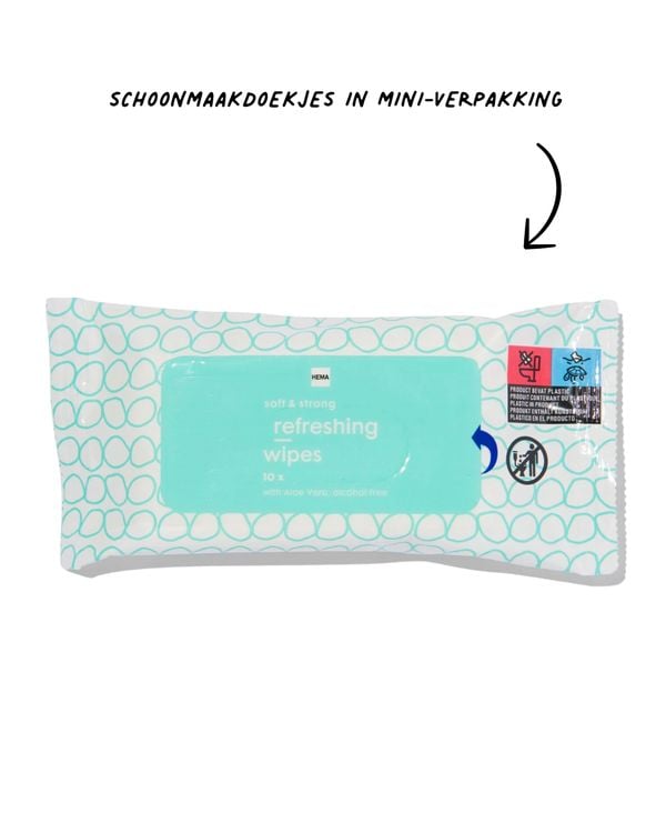 festival tas beauty item schoonmaakdoekjes