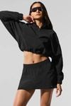 Alo Cropped 1/4 Zip Alumni Pullover