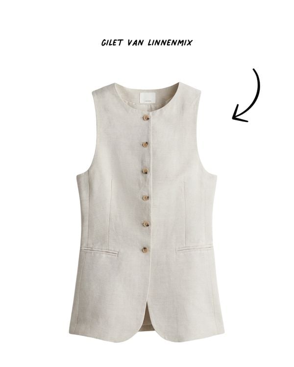 gilet van linnenmix h&m