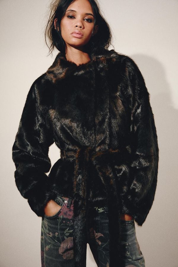 Faux Fur Jas Zara