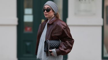 faux leather jacket h&m