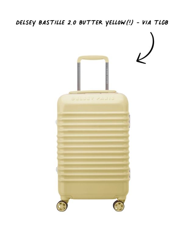 Butter yellow suitcase