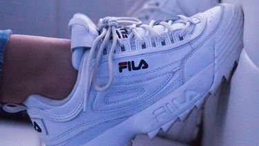 witte sneakers, fila disruptors