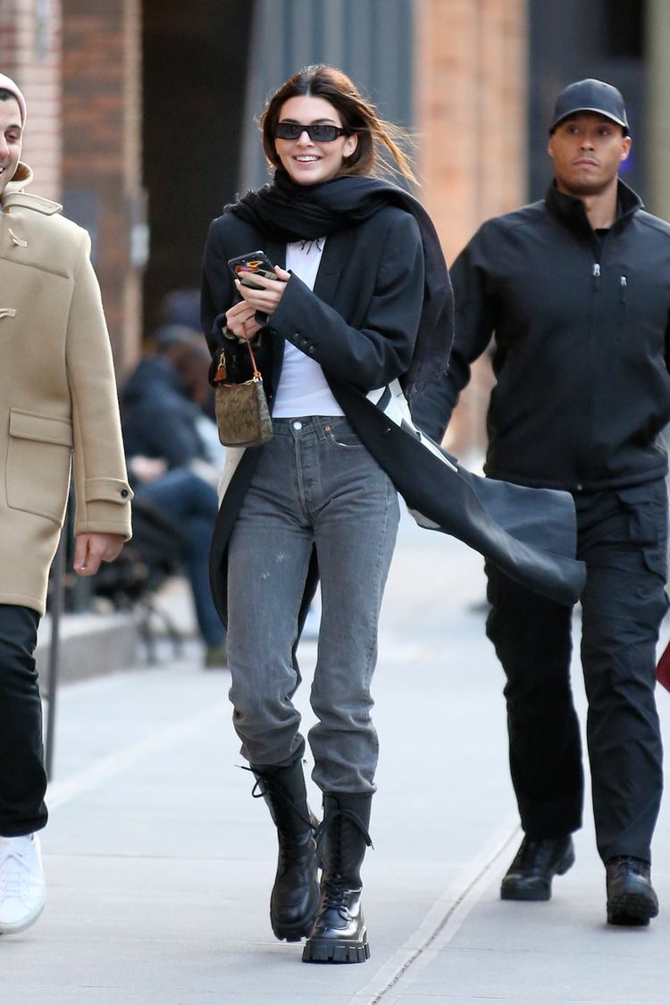 Model Kendall Jenner is seen shopping at What Goes Around Comes Around in Soho in New York City