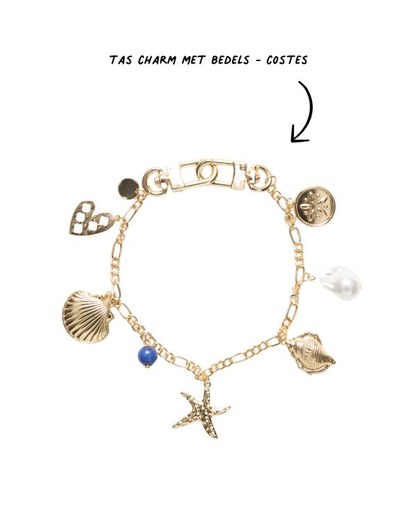 Bag charm met bedels
