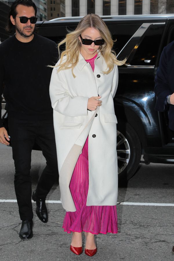Sydney Sweeney and fiancé Jonathan Davino are seen, New York City, NY, USA on March 7, 2024. Photo by Bauer-Griffin/INSTARimages/ABACAPRESS.COM
