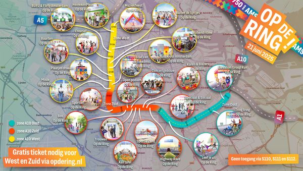 Gemeente Amsterdam festival op de ring feestjes 21 juni