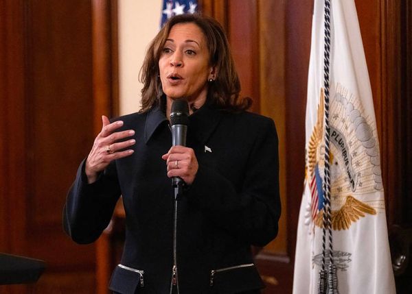 Vice President Kamala Harris speaks with California legislators in Sacramento in January. A former U.S. senator and state attorney general for California, Harris could replace President Joe Biden on the 2024 ticket if he wasn't going to run in November. (Paul Kitagaki Jr./The Sacramento Bee/TNS/ABACAPRESS.COM - NO FILM, NO VIDEO, NO TV, NO DOCUMENTARY