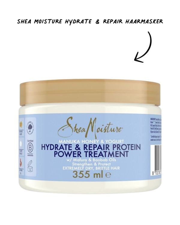 haarmasker shea moisture hydrate & repair protein power treatment
