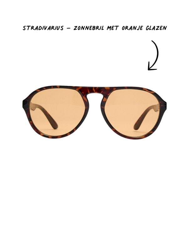 subtiele oranje items bril stradivarius