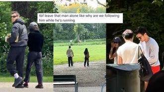 Harry Styles in Vondelpark rennen