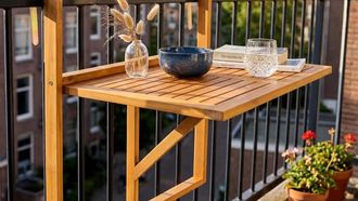 Houten balkontafel - inklapbaar
