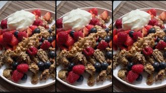 viral ontbijt scrambled banana pancakes