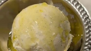 vanille-ijs olijfolie en zout