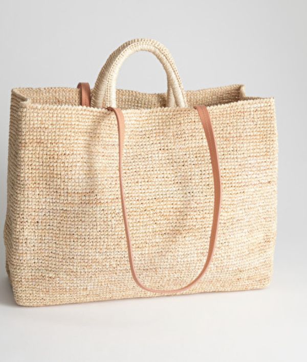 raffia tote bag & Other Stories