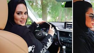 2 foto's van vrouwen achter het stuur, vrouwen autorijden Saoedi-Arabie, Vrouwen autorijden Saoedi-Arabie