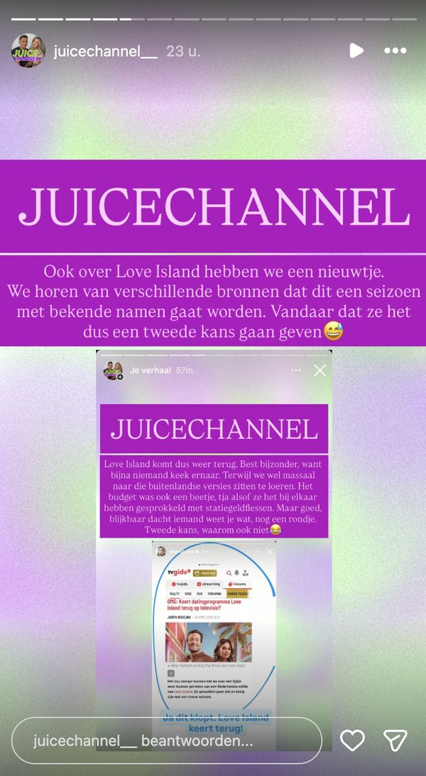 love island nl comeback juicechannel