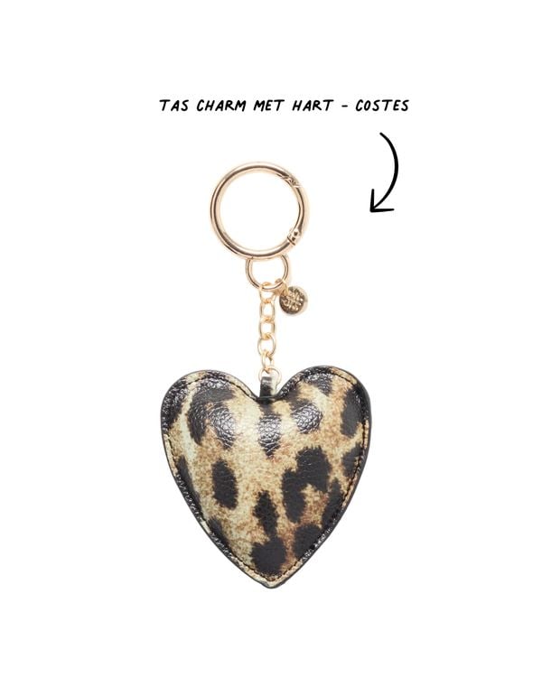 Bag charm met hart