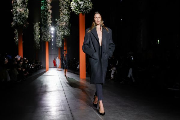 skinny jean prada show milan fashion week