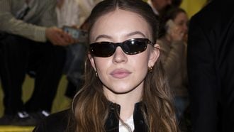 Sydney Sweeney attends the Miu Miu Fall/Winter 2025-2026 Womenswear collection presented Tuesday, March 11, 2025. in Paris. (Photo by Scott A Garfitt/Invision/AP)