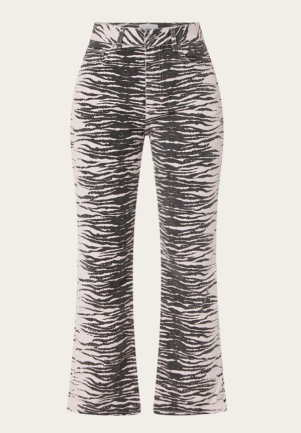 Ganni zebraprint jeans