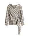 Gedrapeerde blouse van lyocellmix