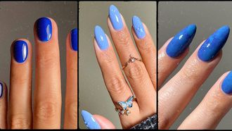 blauw nagelkleur voorjaar nagels
