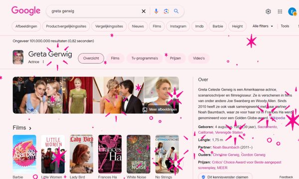 Google searchbar barbie