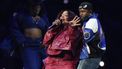 SZA and Kendrick Lamar peform during halftime of the NFL Super Bowl 59 football game between the Kansas City Chiefs and the Philadelphia Eagles, Sunday, Feb. 9, 2025, in New Orleans. (AP Photo/George Walker IV)