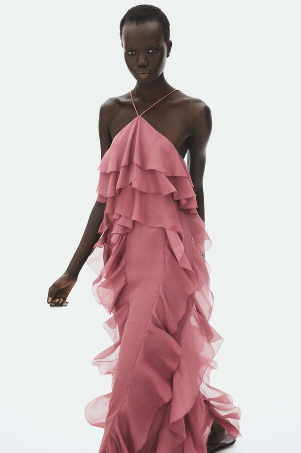 Chiffon jurk met volants