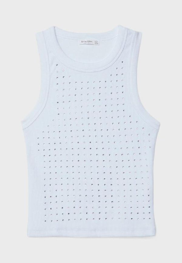 top met steentjes stradivarius