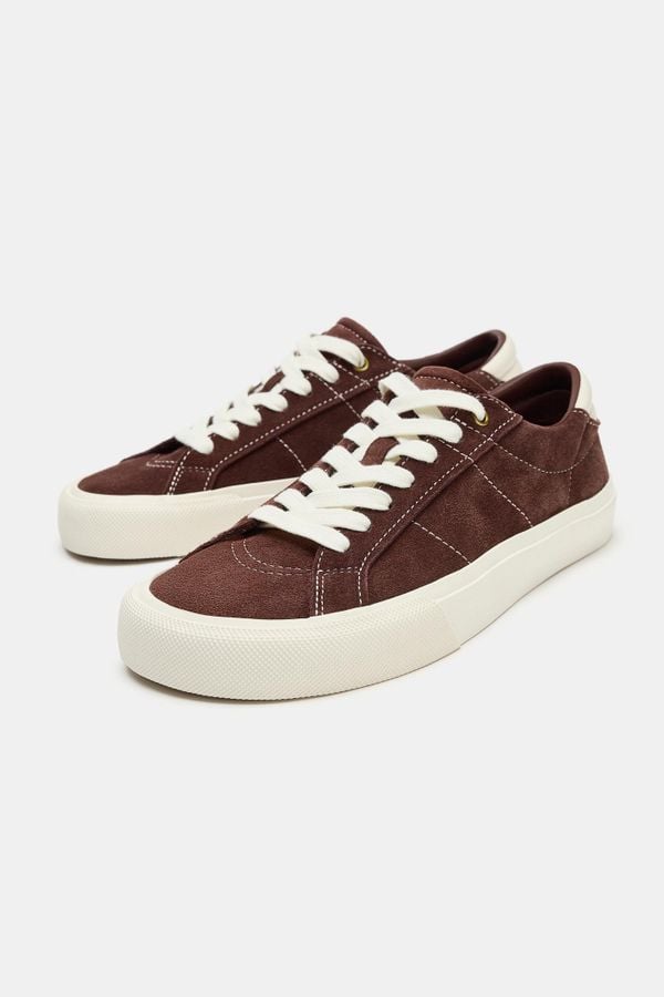 ZARA BAREFOOT LEATHER TRAINERS