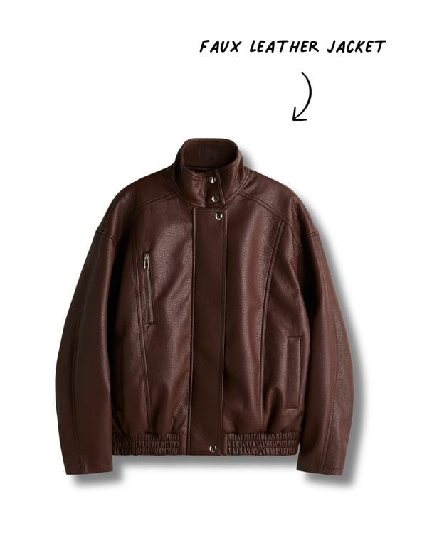 faux leather jacket